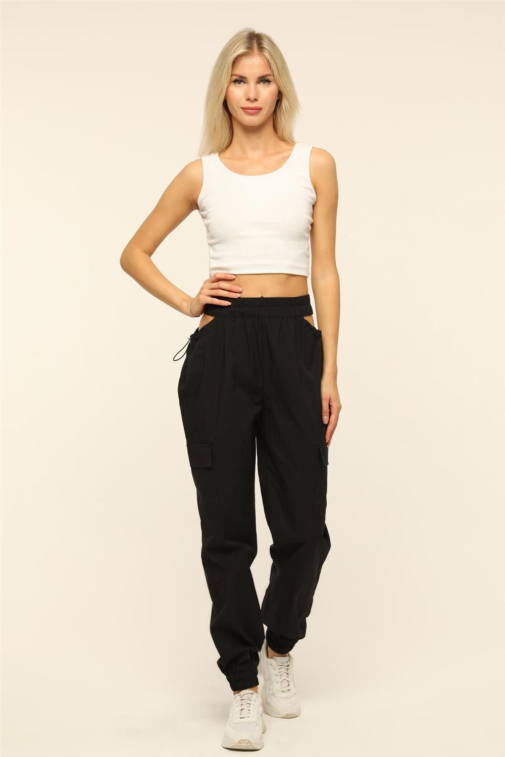 Chinohose Fracht Taschen Hose