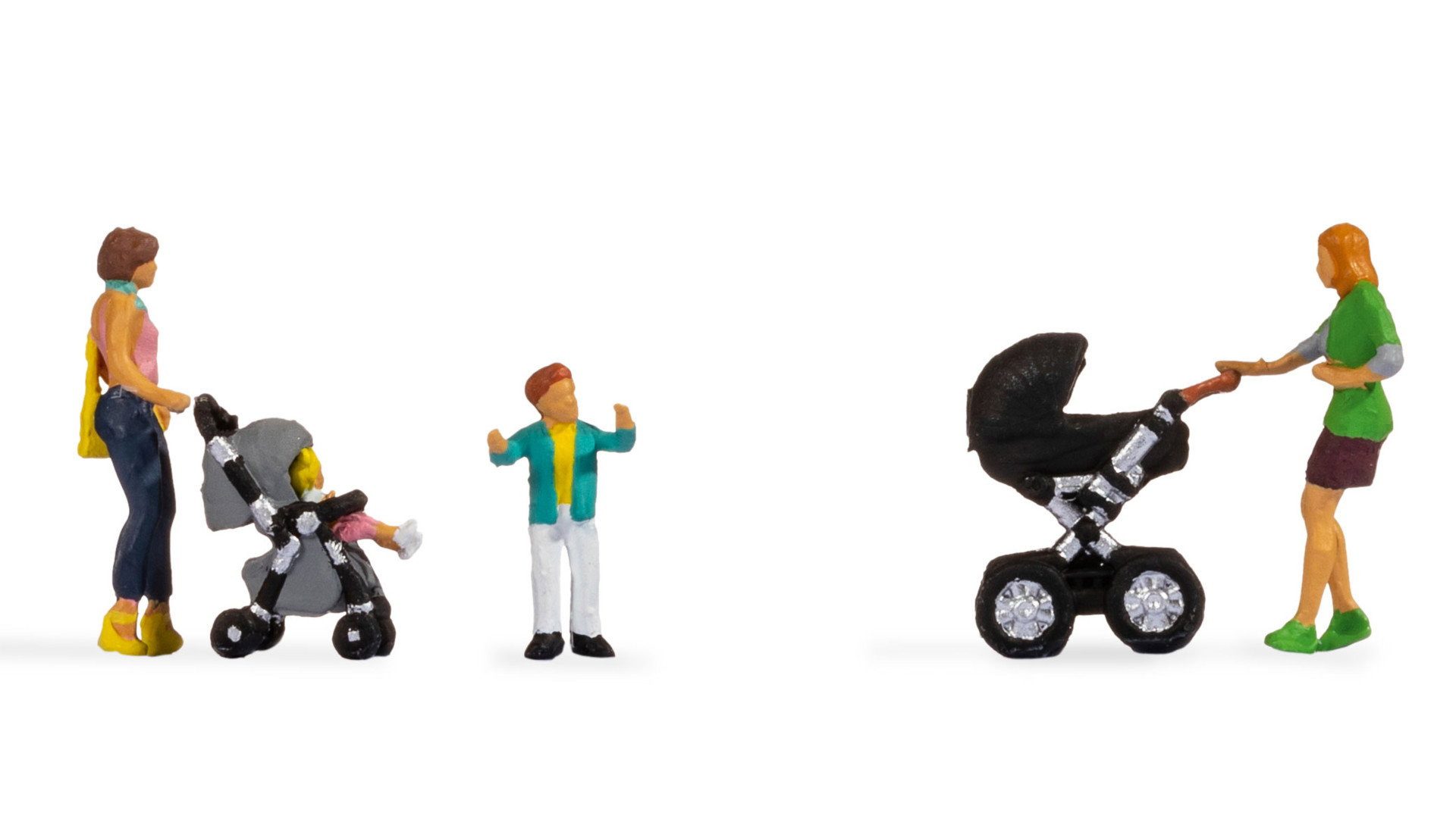 NOCH Dekofigur NOCH Mütter mit Kindern, handkolorierte Modellfigu
