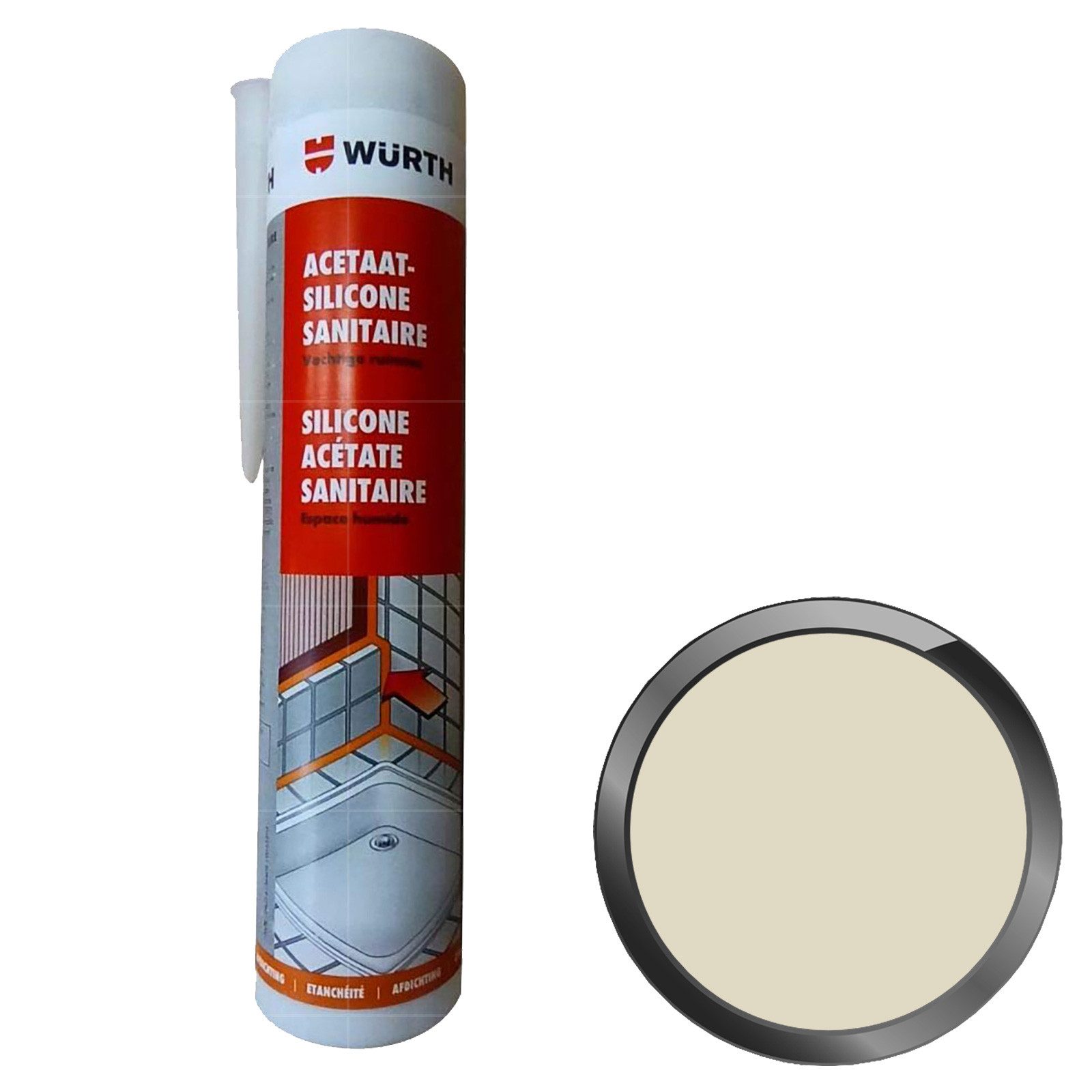 Würth Silikon ACETAT-SILIKON NASSZELLE - 0.31 LTR