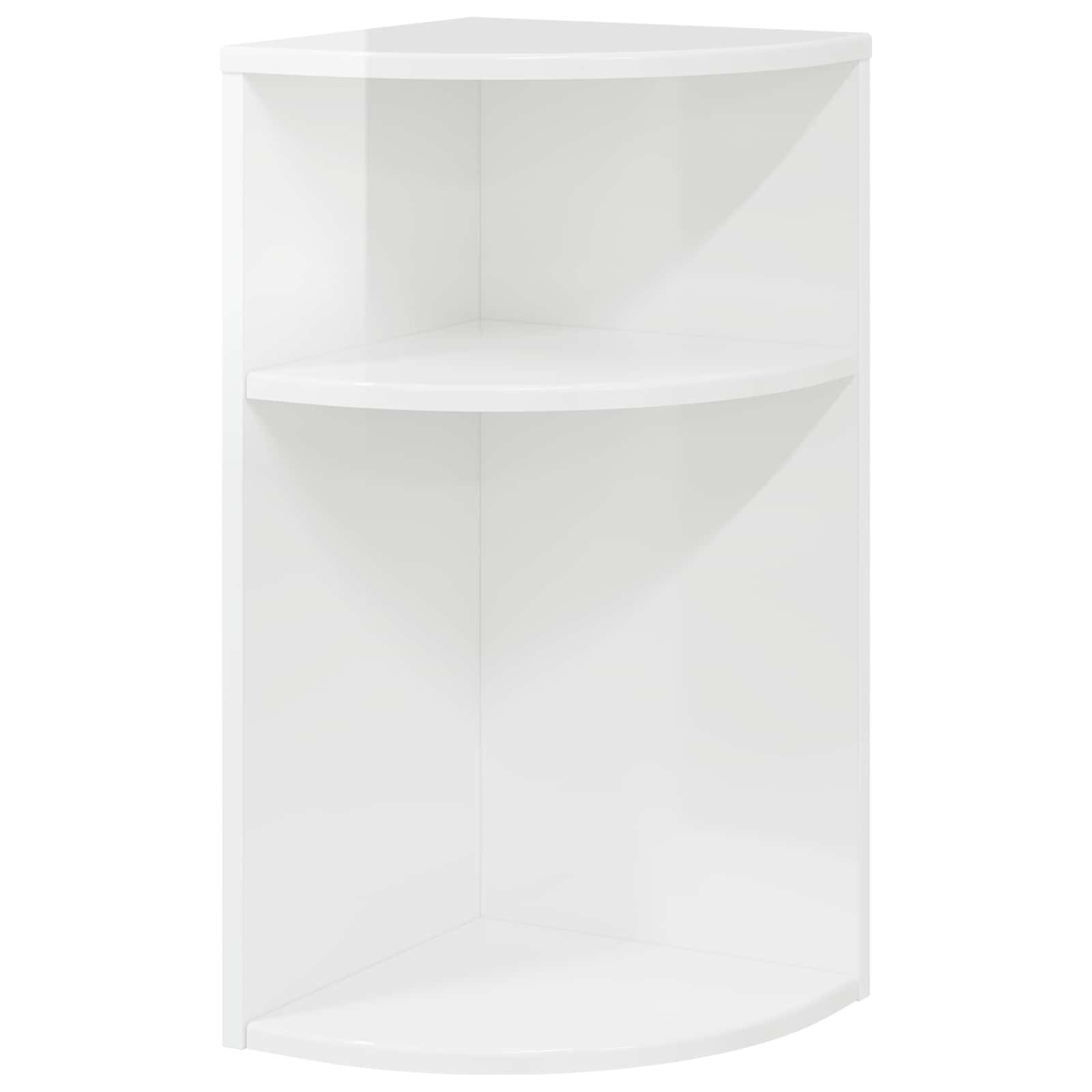 vidaXL Beistelltisch Beistelltisch Hochglanz Weiß 29,6 x 29,6 x 60 cm Holzwerkstoff (1-St)