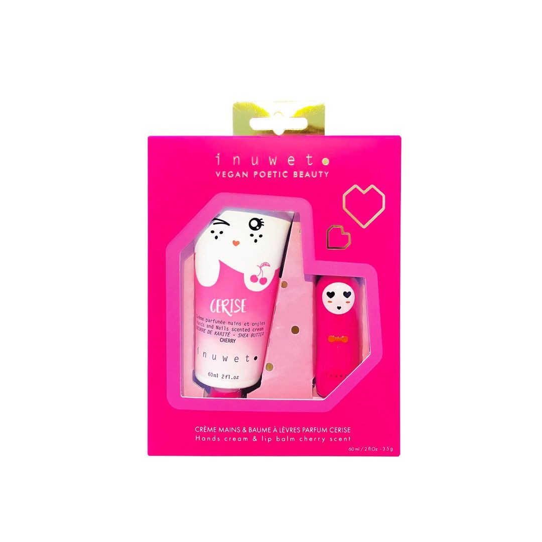 suebidou Pflege-Geschenkset Wiz Set Handcreme und Lipbalm cherry vegane für alle Hauttypen, nachhaltig, kreativ, vegan, tierversuchsfrei, hautfreundlich