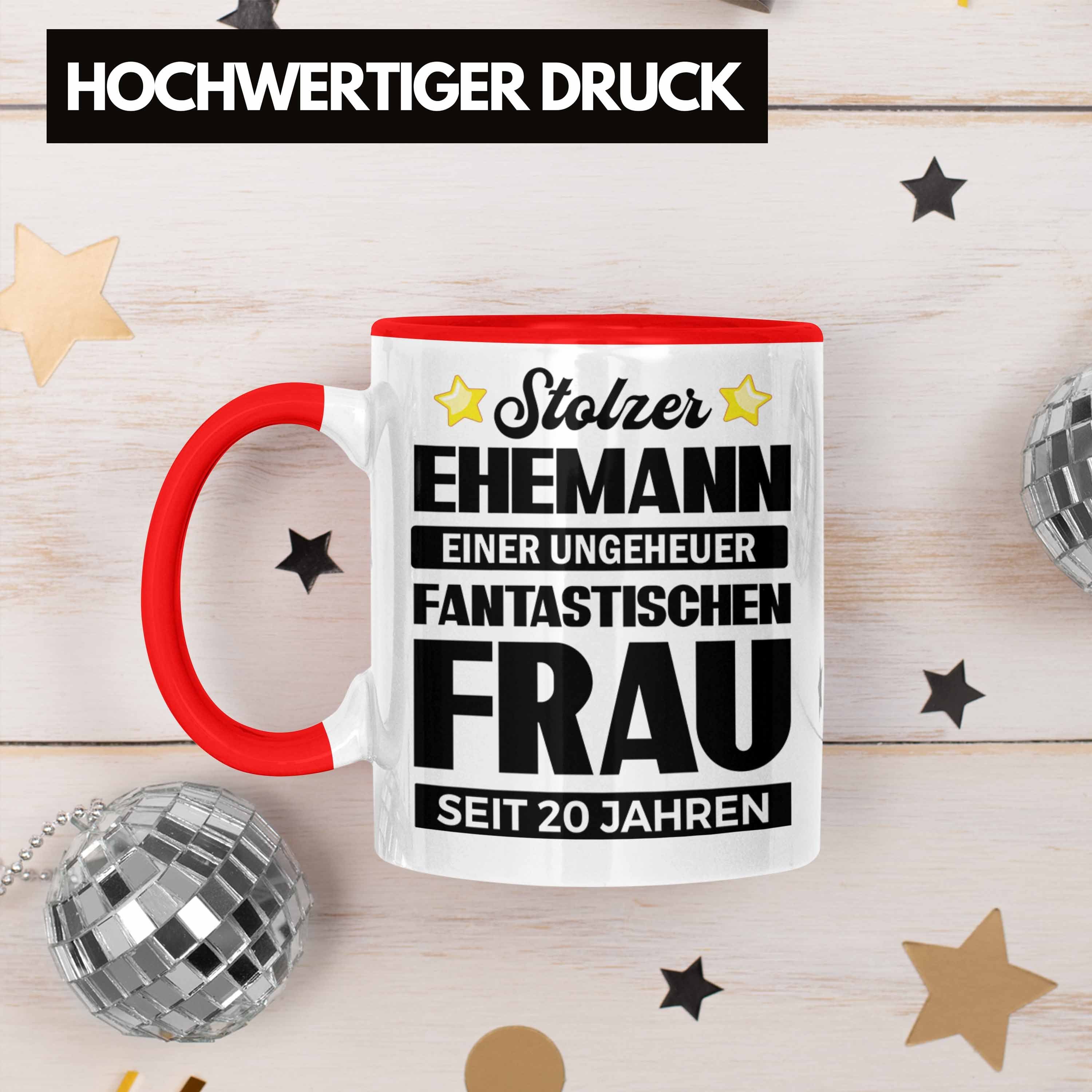 Rot Trendation Verheiratet - Lustiger Ehemann 20. Geschenk Spruch Trendation Tasse Tasse Jahre 20 Hochzeitstag