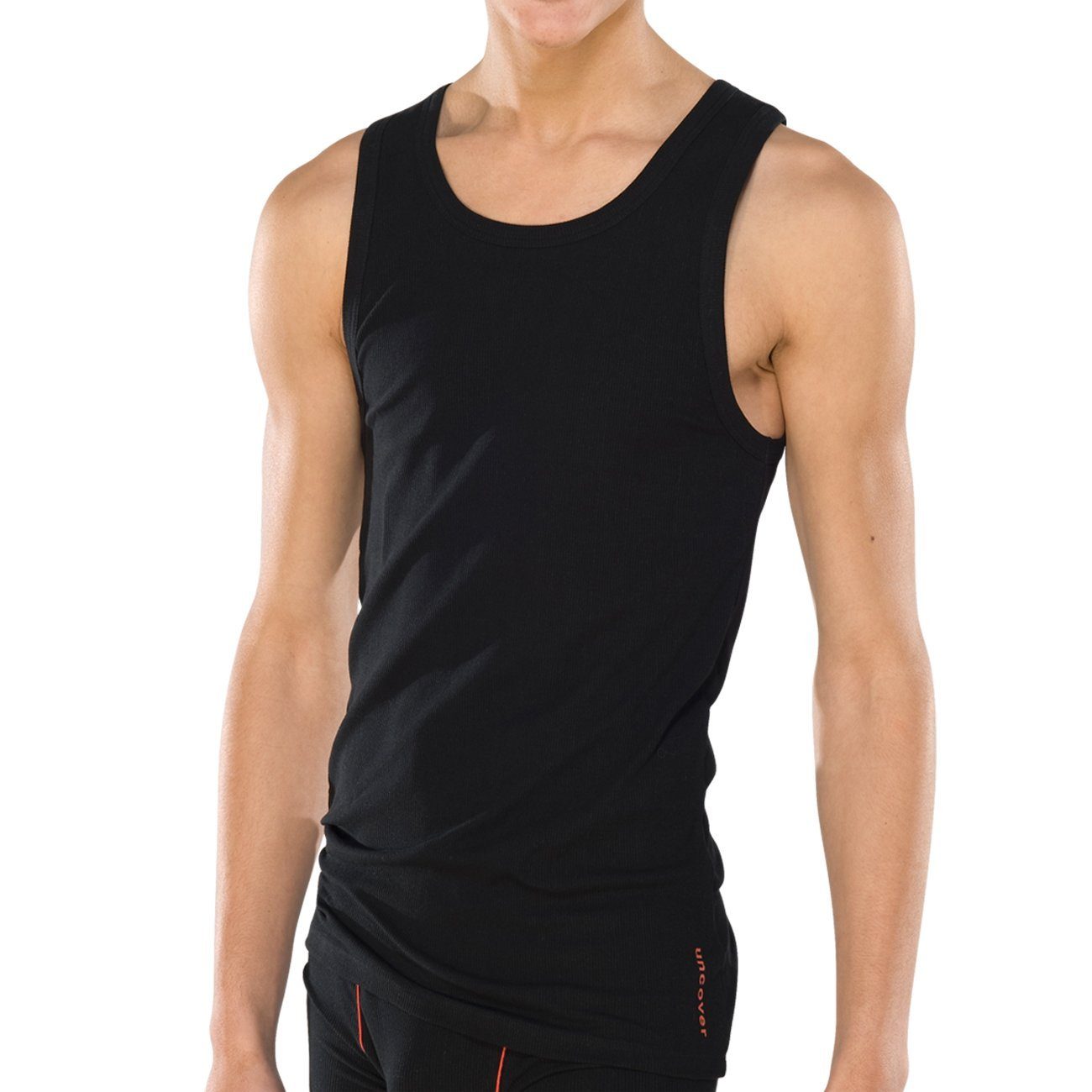 Schiesser Unterhemd Uncover (Set, 1-St., 1er-Pack) Herren Jungen Tank Top Sportjacke Doppelripp Achselshirt