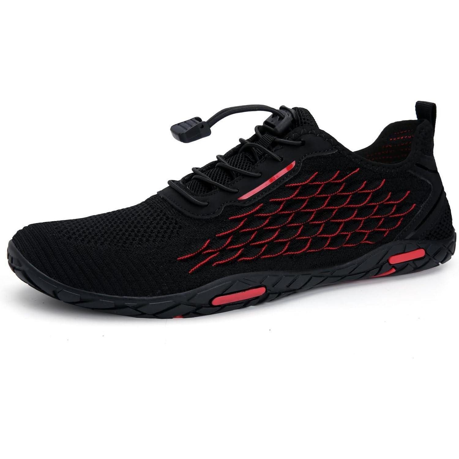LuxusKollektion Strandschuhe Wasserschuhe Badeschuhe Barfußschuhe 45 EU 57 Schwarz Rot Wasserschuh