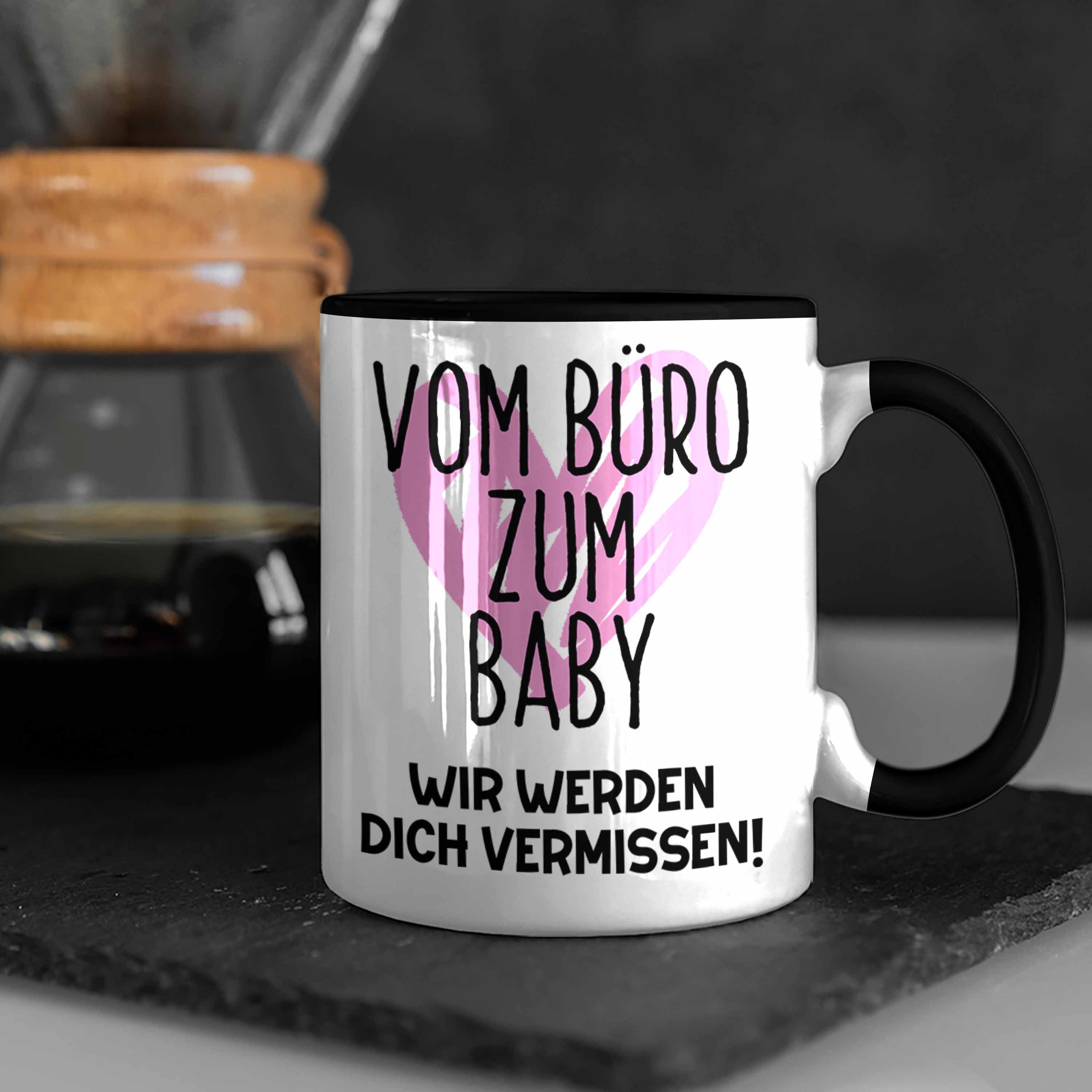 Trendation Abschied Tasse Abschieds Kollegin Mama Schwarz Mutterschutz Tasse Geschenk Werdende