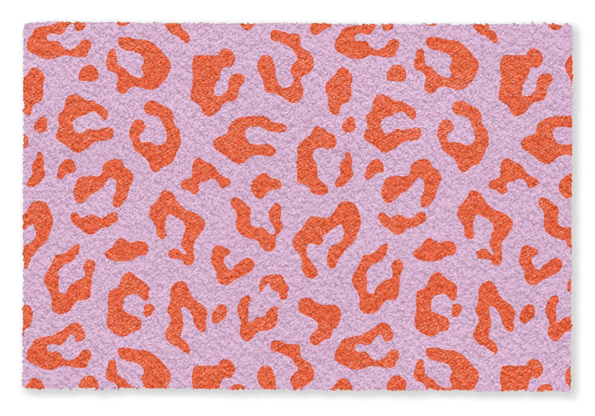 MuchoWow Fußmatte Pantherprint – Rot – Lila – Rosa – Tierprint, Rechteckig, innen Schmutzfangmatte, Tür, Schmutzfänger Flur, Teppich 60×40 cm