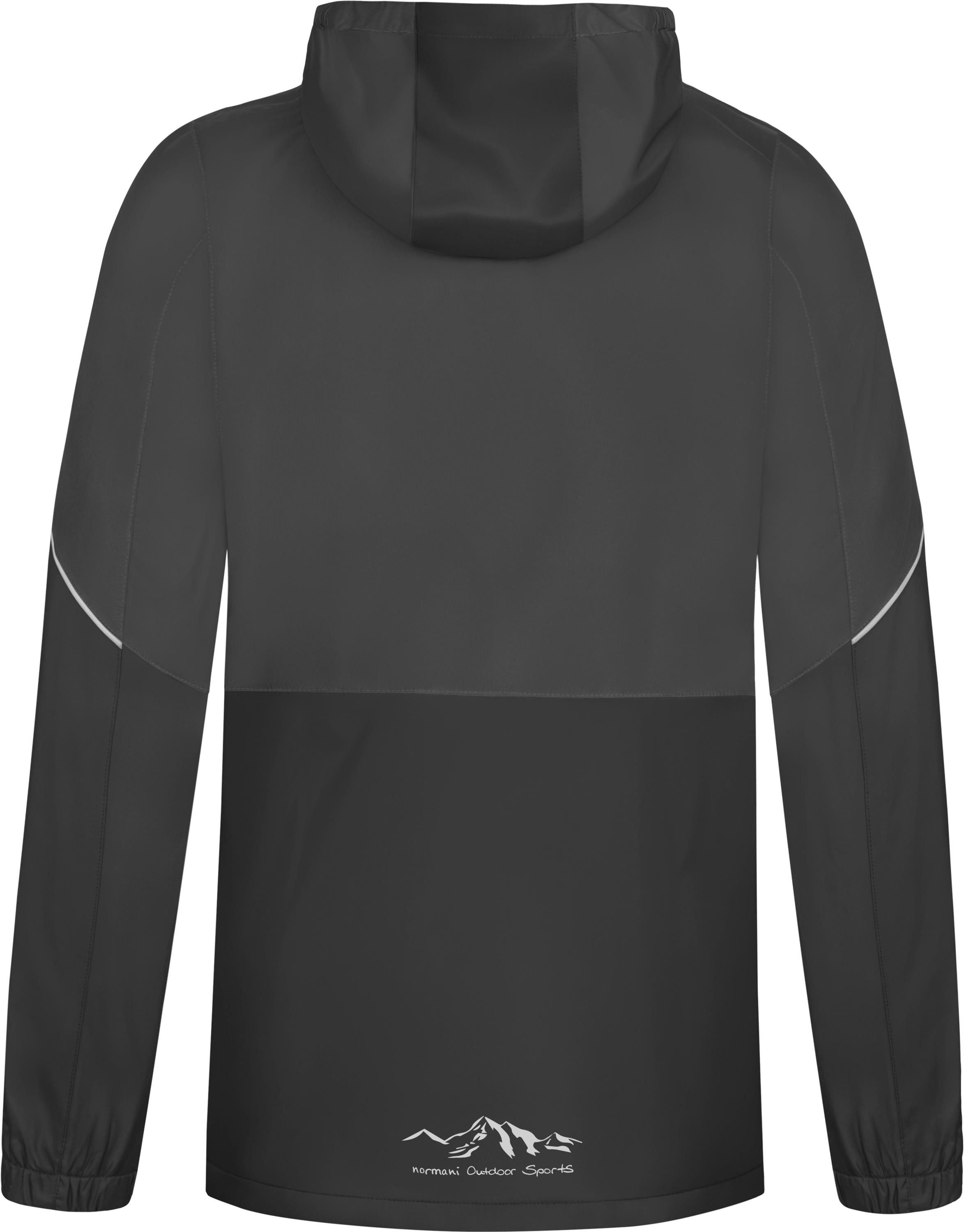 normani Regenjacke Kinder Regenjacke Sointula Ultraleichte Übergangsjacke mit Kapuze ungefütterte Unisex Sommerjacke
