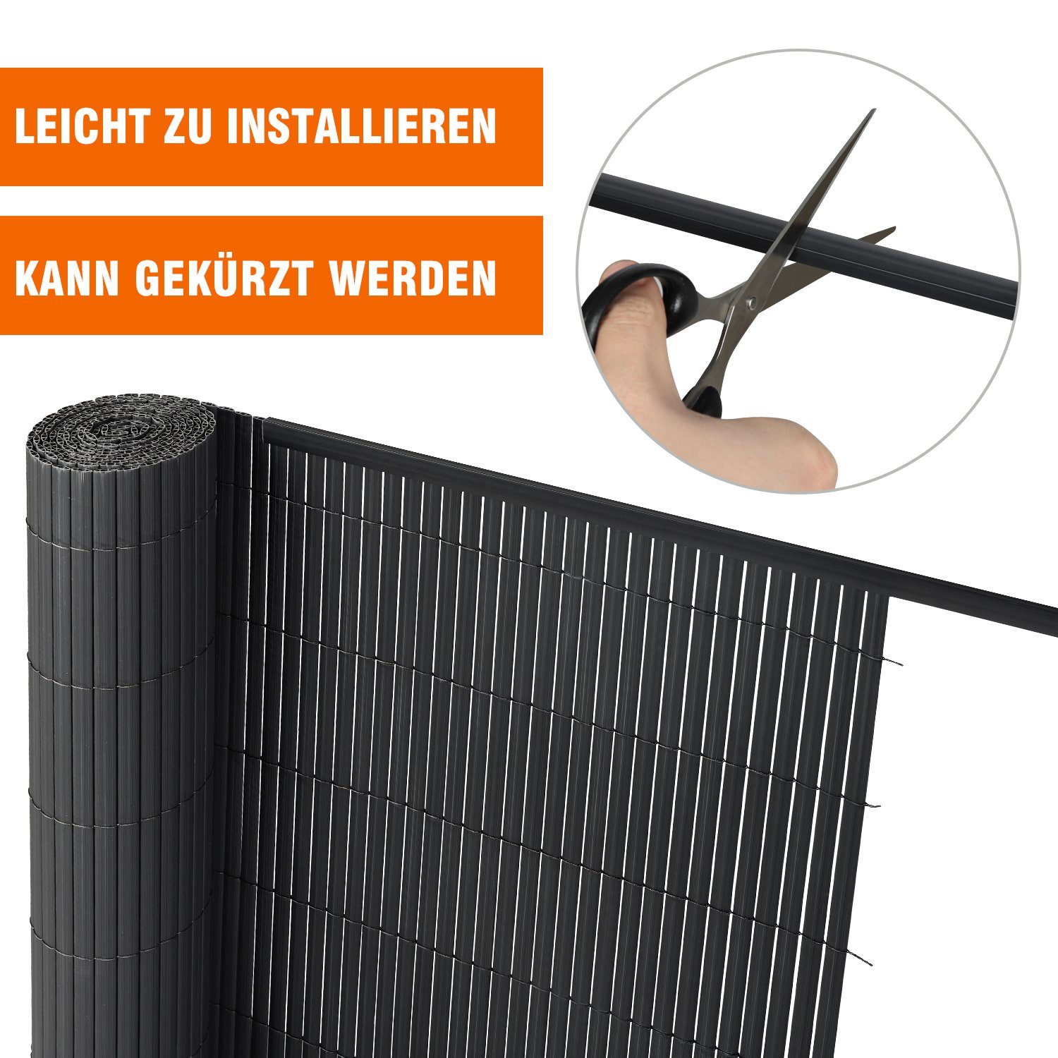 Sekey Balkonsichtschutz PVC Abschlussleiste Abdeckprofil für