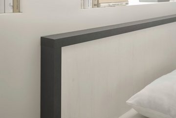 Furn.Design Bettanlage Stove, (Schlafzimmer-Set in Pinie weiß, 3-St., Doppelbett 180 x 200 cm), 2x Nachttisch mit Soft-Close