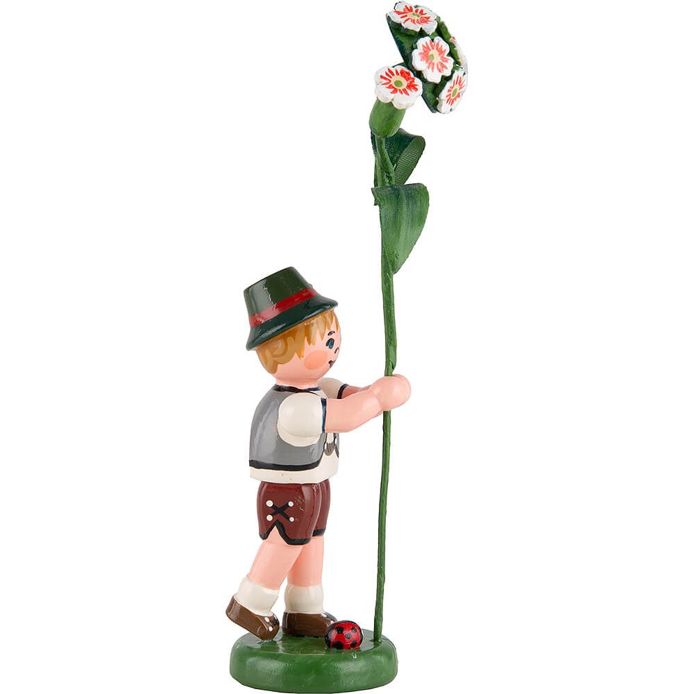 Hubrig Volkskunst GmbH Dekofigur Blumenkind Junge mit Bartnelke (11cm) von Hubrig Volkskunst