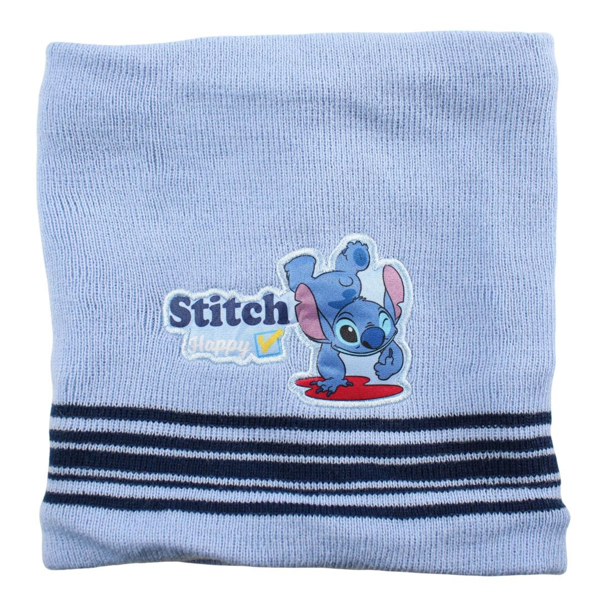 Disney Fleecemütze Disney Stitch Set 3tlg Set Wintermütze Snood Handschuhe Gr. 54/56 (Spar-Set, 3-St)