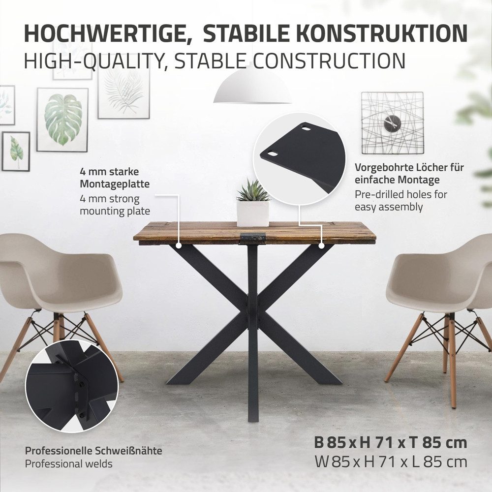 ML-DESIGN Tischbein Tischgestell Spider Kreuzgestell Schwerlast günstig online kaufen