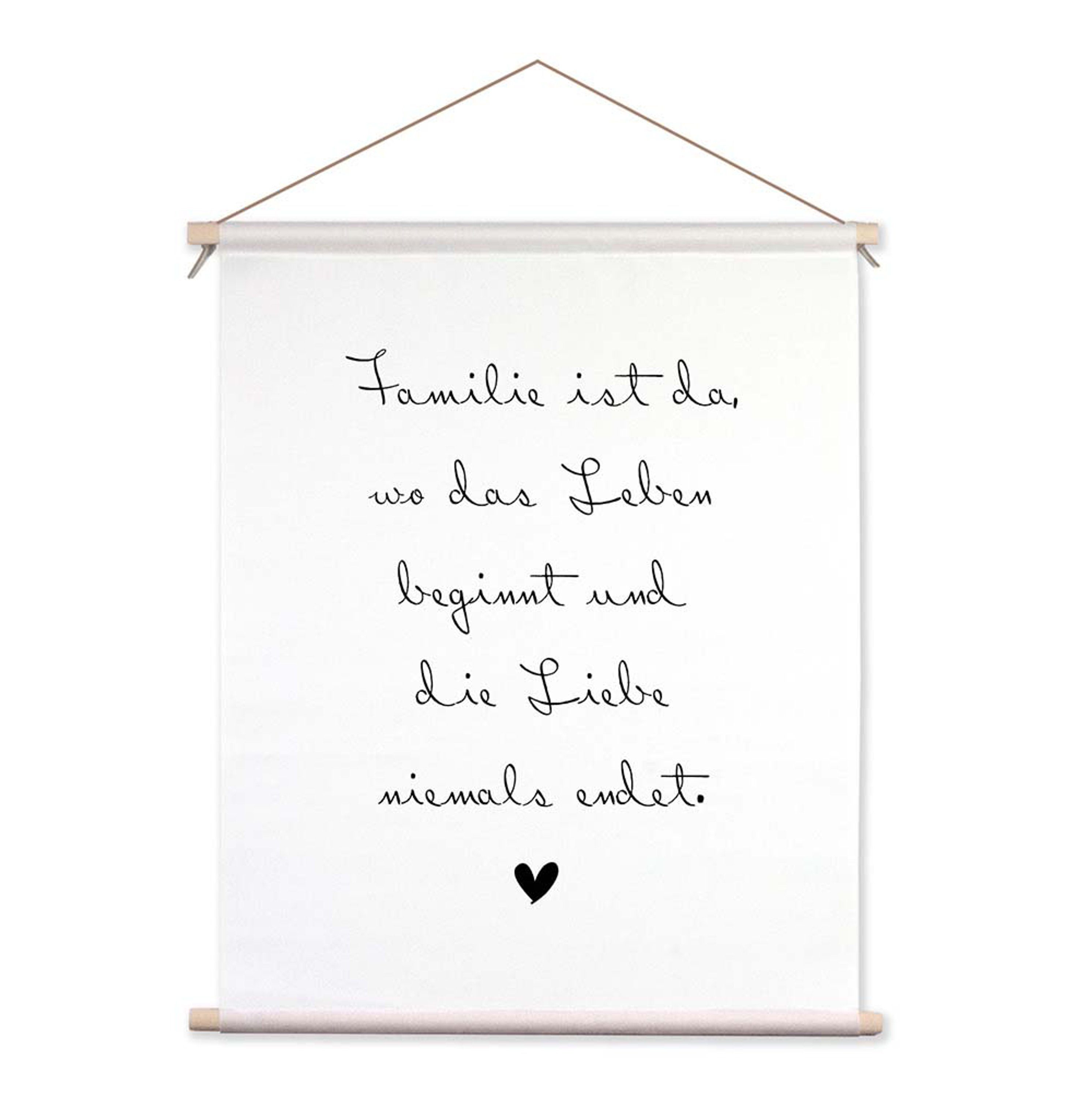 artissimo Poster TextilPoster 40x50cm Bild mit Spruch schwarzweiß