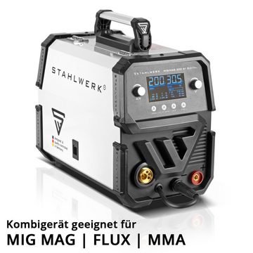 STAHLWERK Inverterschweißgerät Schweißgerät MIG MAG 200 ST Digital IGBT, 40 - 200 A, Schutzgas-Schweißgerät, Inverter mit 200 A, Spot-Funktion