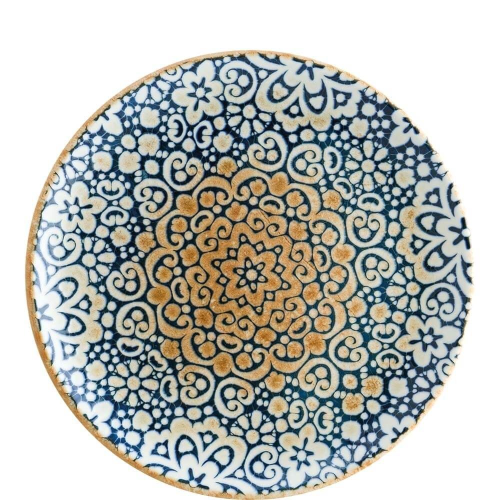 Bonna Dessertteller Alhambra Gourmet 21cm Blau Weiß Frühstücksteller, (6 St), ALHGRM21DZ
