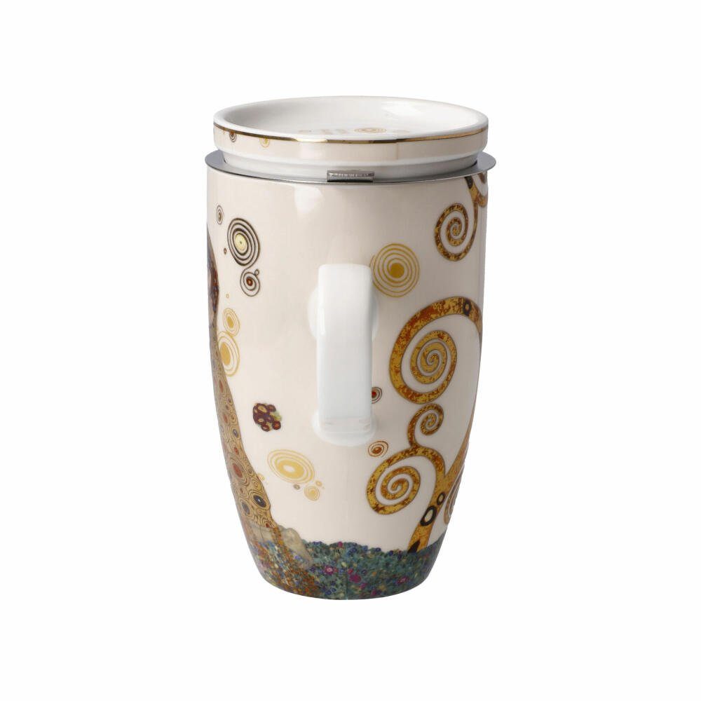 Goebel Tasse Teetasse Gustav Klimt - Der Kuss, Fine Bone China, Metall
