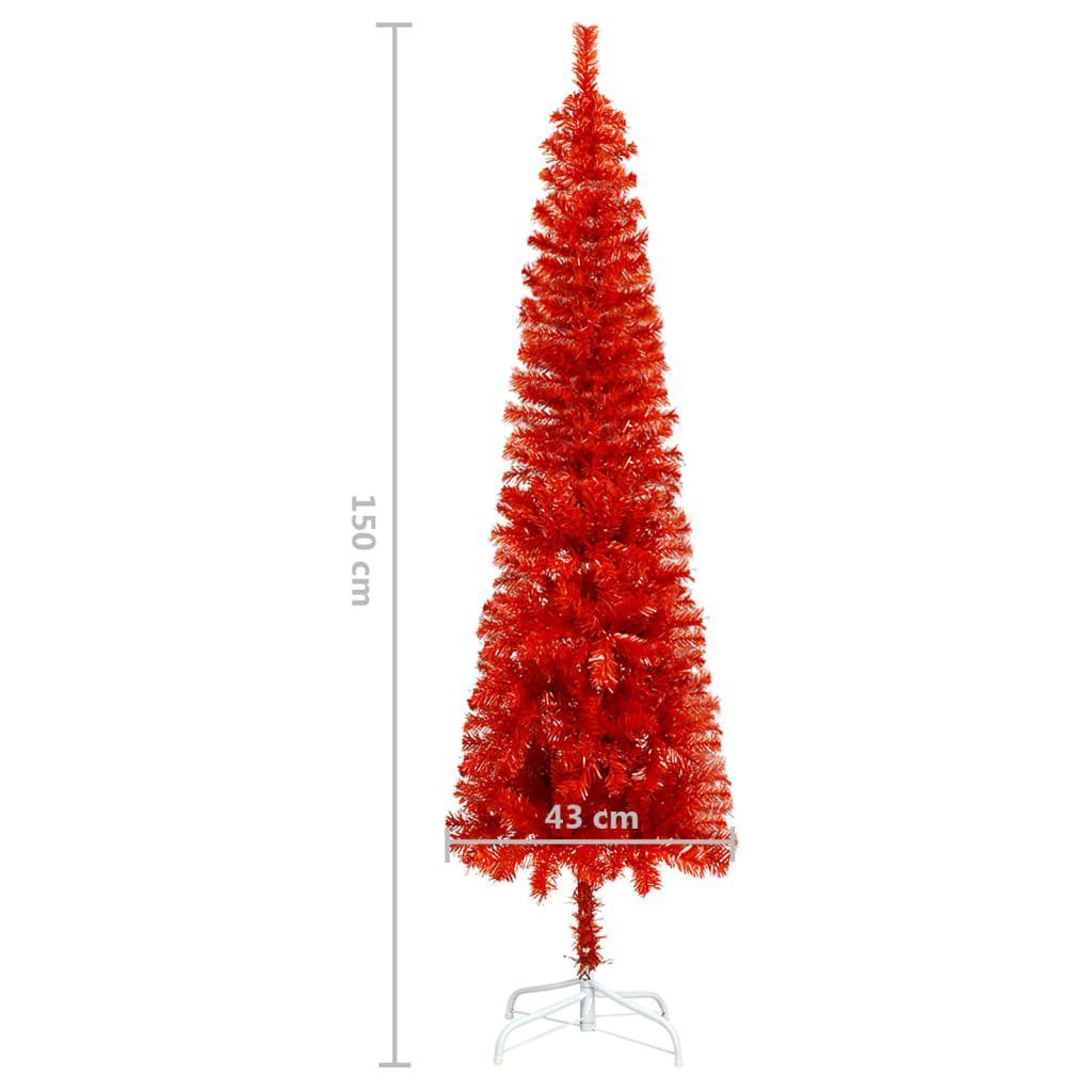 vidaXL Künstlicher Weihnachtsbaum Schlanker cm Rot 150 Weihnachtsbaum