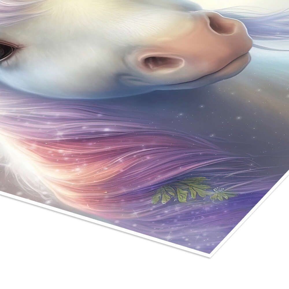 Posterlounge Wandbild Zauberhaftes Einhornporträt, Dolphins DreamDesign, erhältlich als Poster, Leinwandbild, Wandsticker oder Acrylglasbild