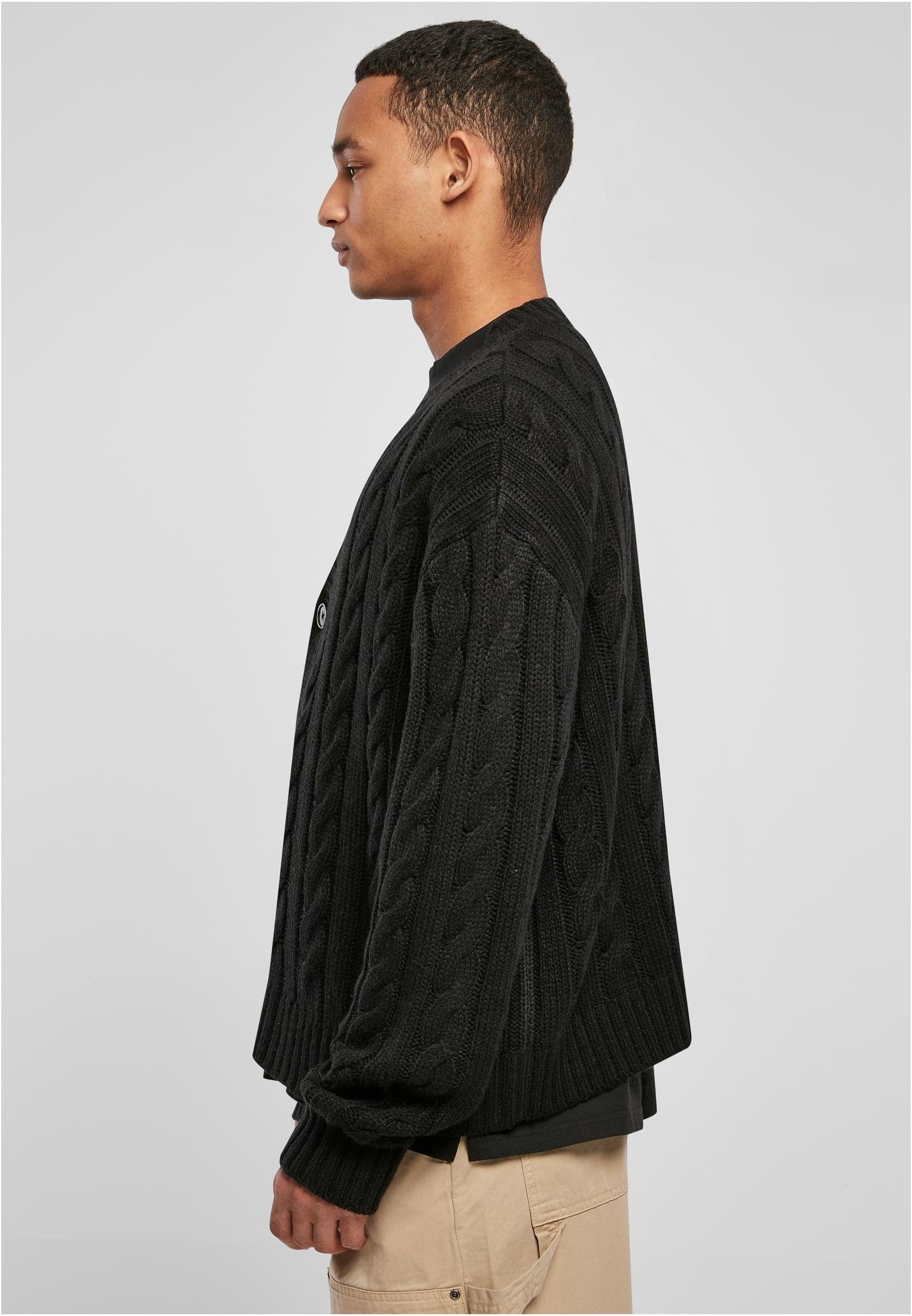 Cardigan Herren Strickjacke black (1-tlg) Boxy URBAN CLASSICS