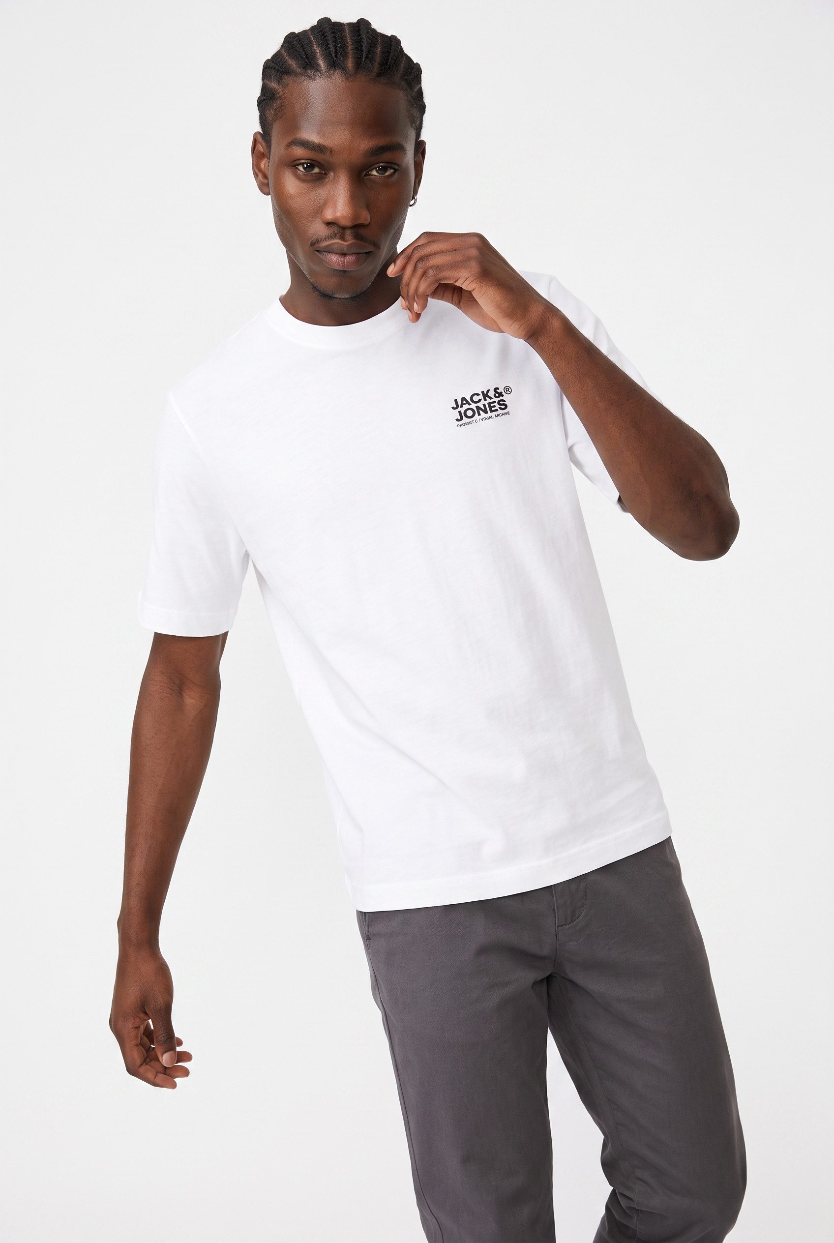 Jack & Jones Print-Shirt JCOCALMA BACK PRINT TEE SS CREW NECK mit Backprint