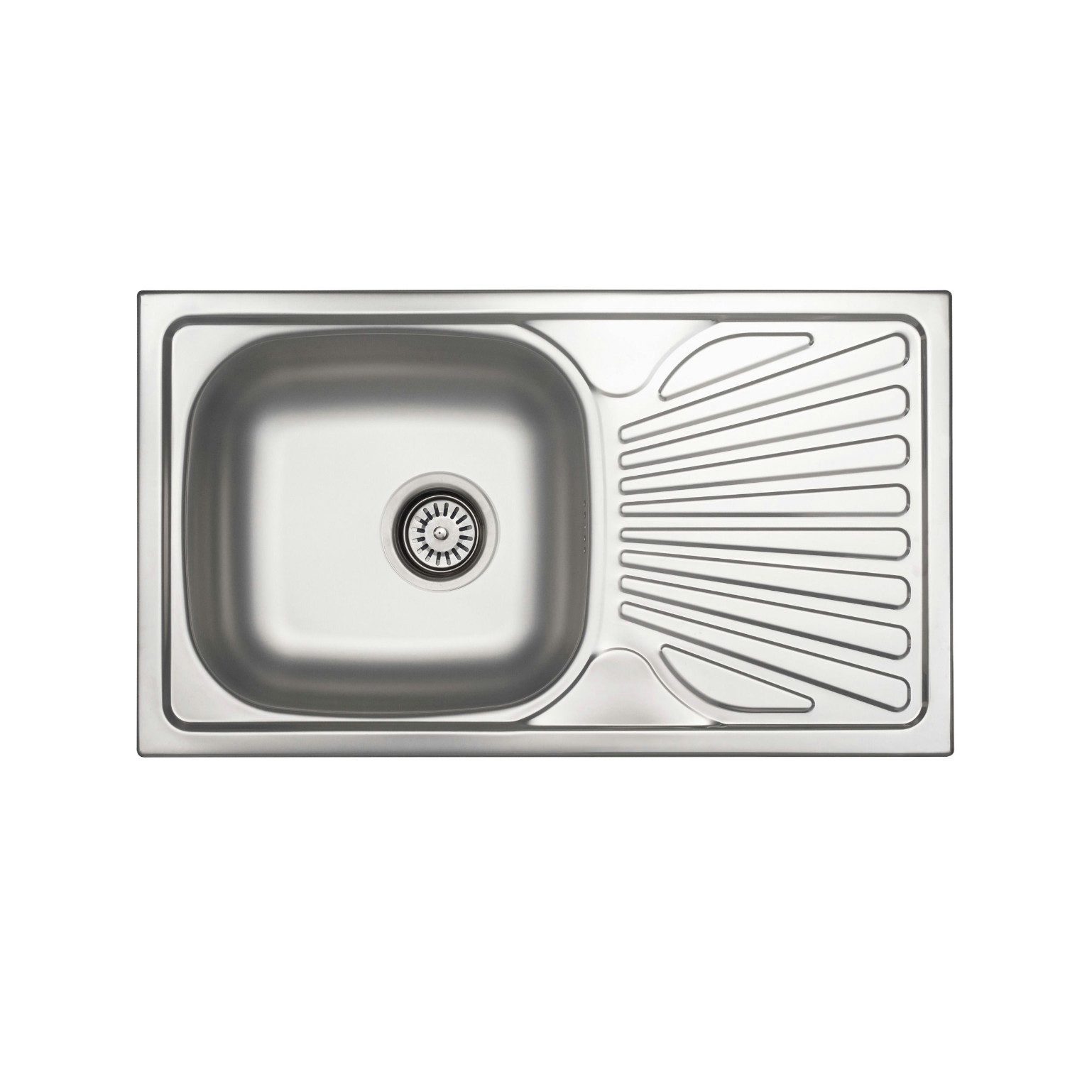 Quellmalz Einbauspüle Einbauspüle Pisa D401 mit Siebkorb reversibel 760 x 435 mm