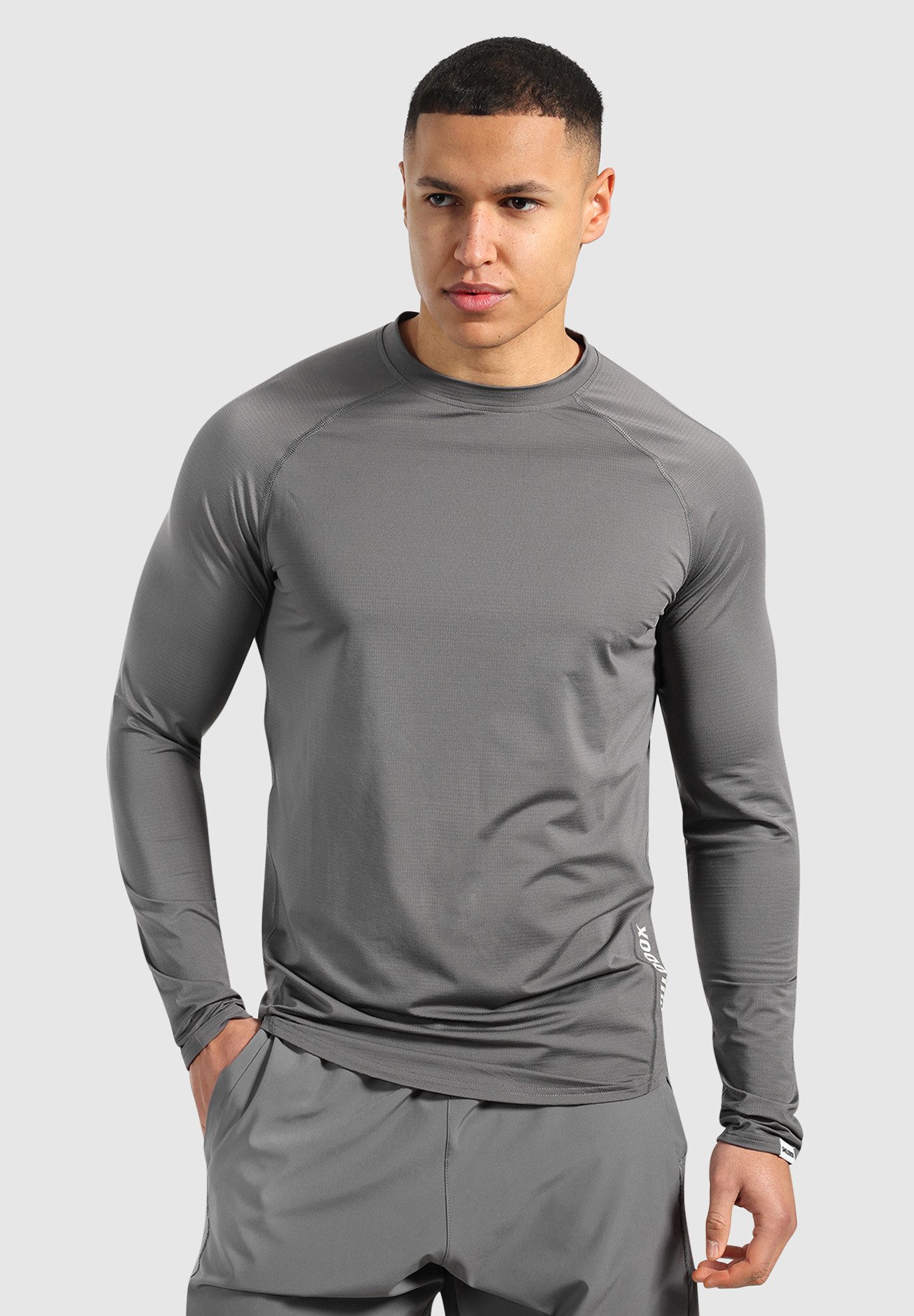 Smilodox Longsleeve Powerfit, Slim Fit Atmungsaktives Langarmshirt Schnelltrocknendes strapazierfähiges Funktionsshirt, Sport Laufen Gym