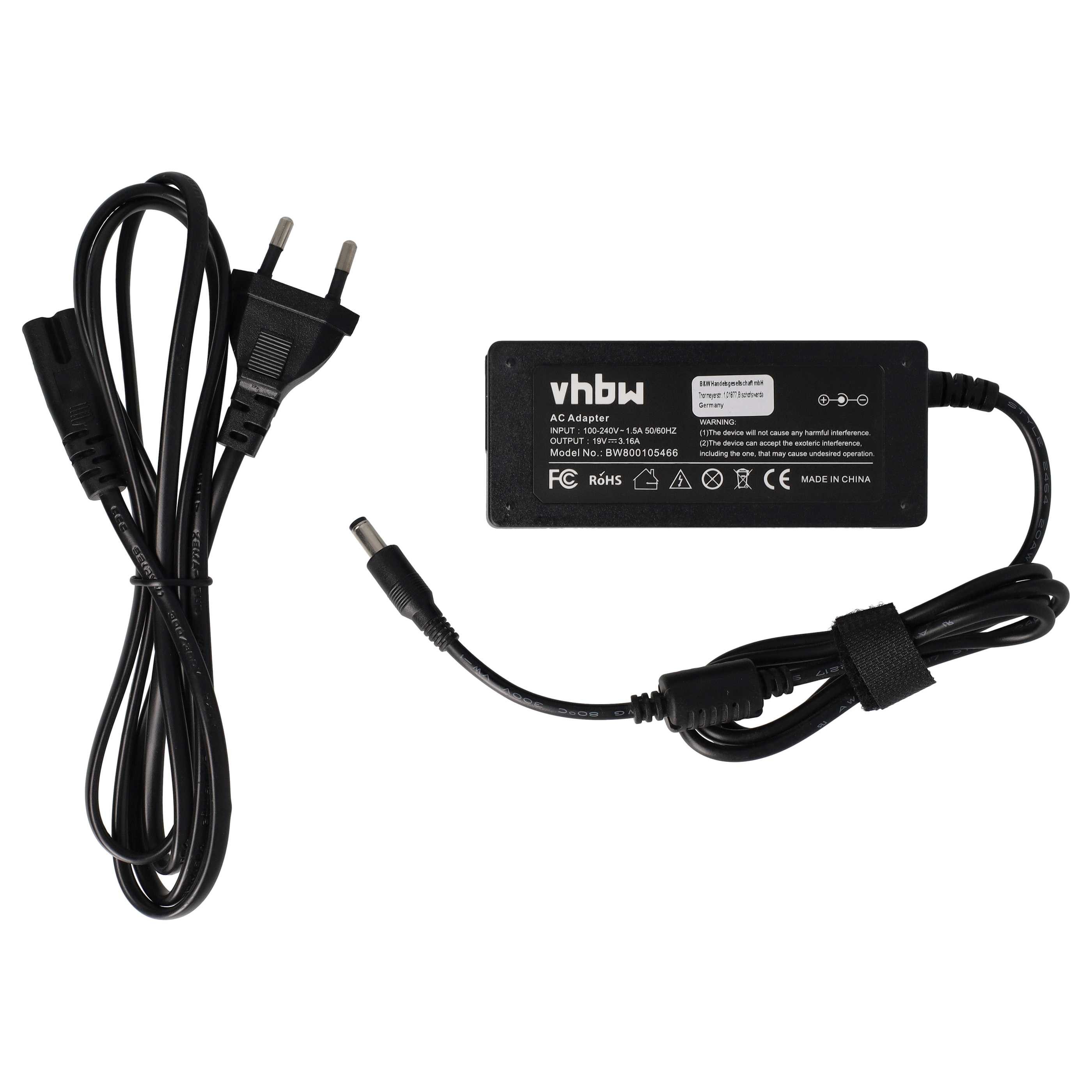 vhbw Netzteil Ersatz für Delta EA-J03V, ADP-60XB, ADP-60DB REV.B für Notebook-Ladegerät