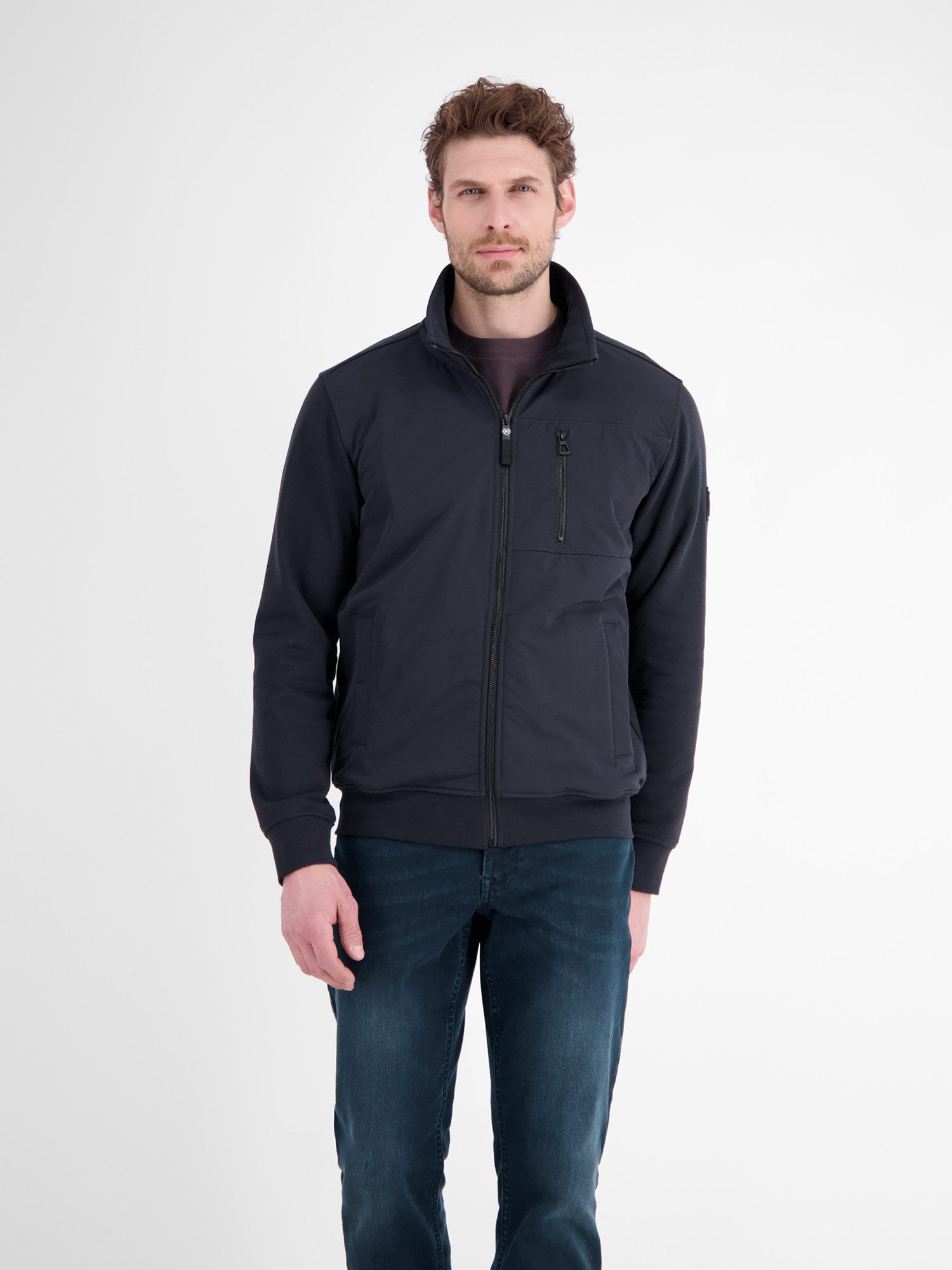 LERROS Sweatjacke Sportliche Sweatjacke aus robustem Baumwollmischgewebe