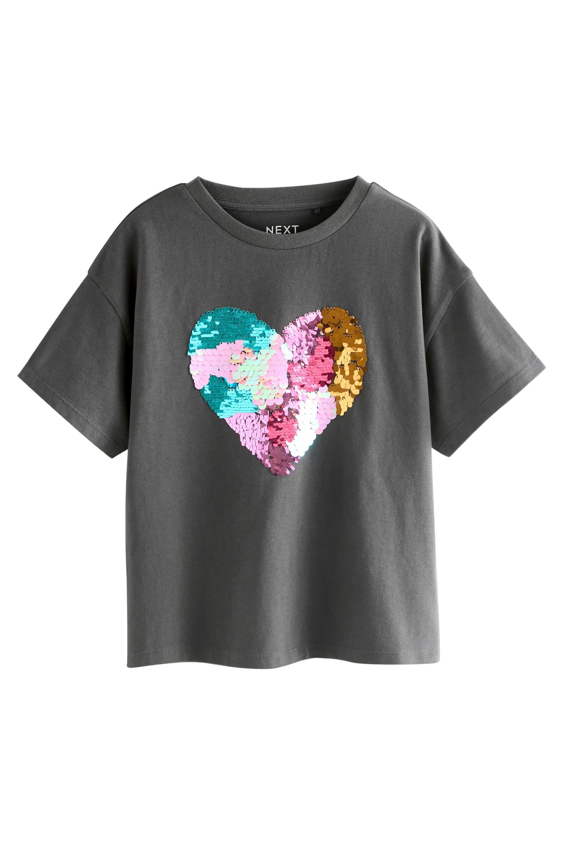 Next Paillettenshirt T-Shirt mit Herzprint und günstig online kaufen