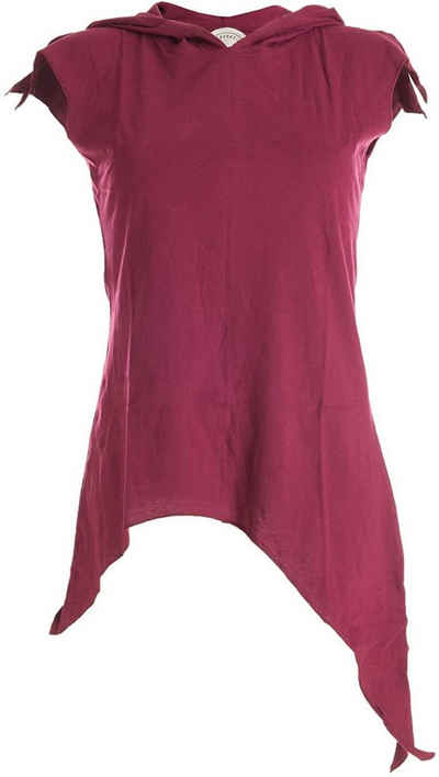 Vishes Zipfelkleid Zipfelshirt mit Zipfelkapuze aus Baumwolle Tunika, Ethno, Hippie, Goa Style
