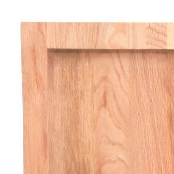 furnicato Tischplatte 120x50x(2-6) cm Massivholz Behandelt Baumkante (1 St)