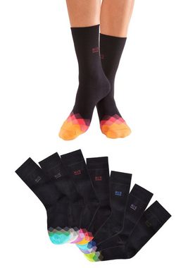 H.I.S Socken (Packung, 7-Paar) mit bunt gemusterter Spitze
