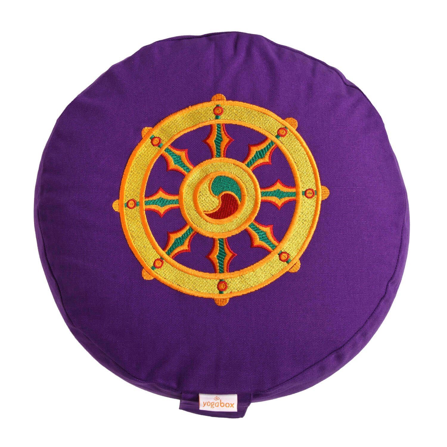 Yogakissen Glückssitz violett Dharmarad yogabox