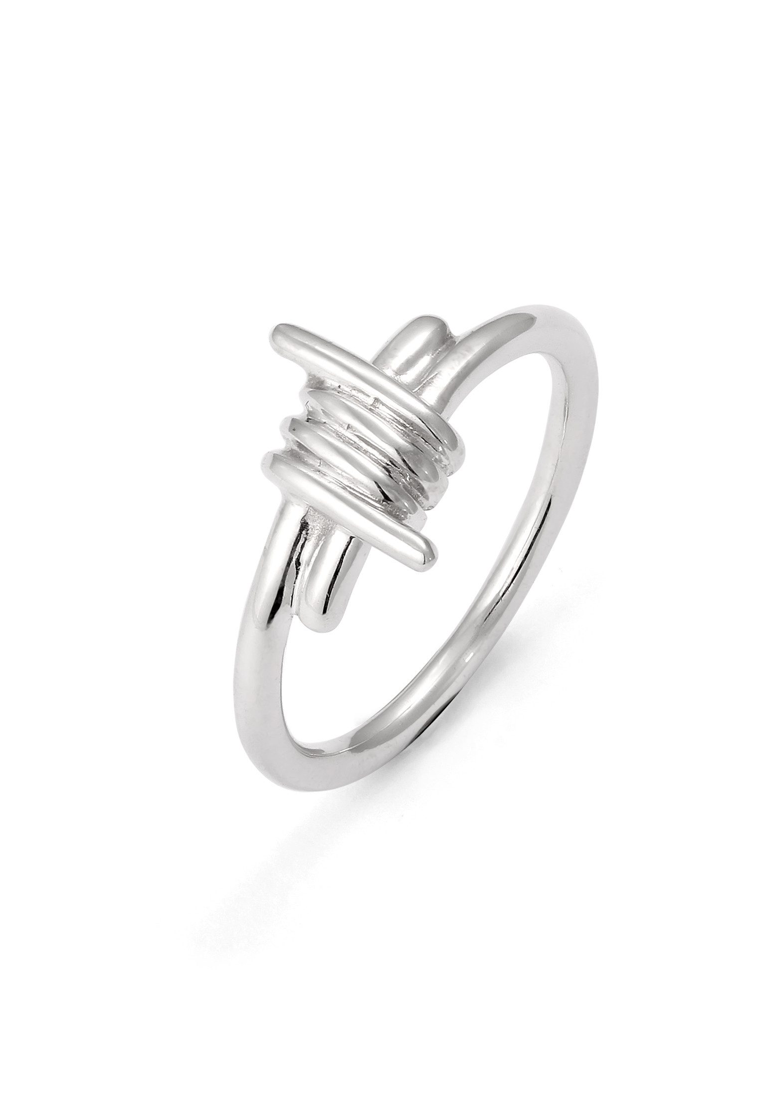 Kuzzoi Silberring Draht Look 925 Sterling Silber