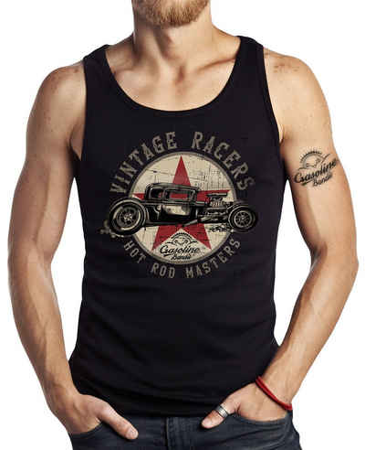 GASOLINE BANDIT® Tanktop Muskel-Shirt für Rockabilly Fans: Hot Rod Vintage Racer