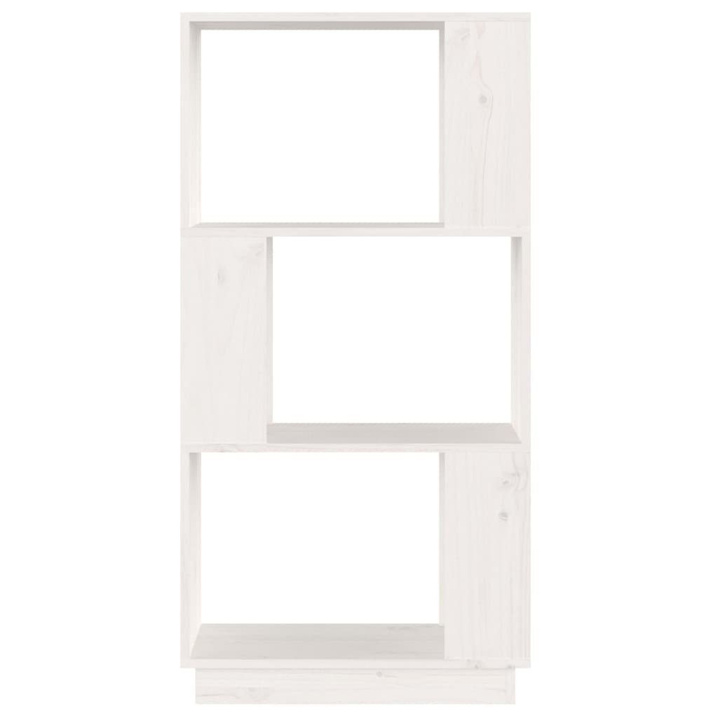 Bücherregal/Raumteiler Weiß Kiefer Massivholz Bücherregal cm furnicato 51x25x101
