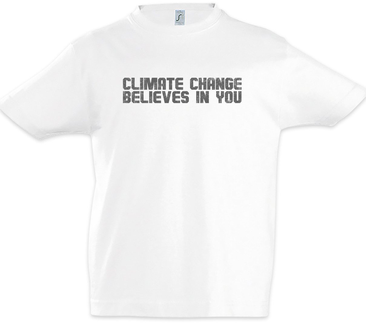 Print-Shirt Climate Change Believes In You Kinder T-Shirt Umweltschutz Save The
