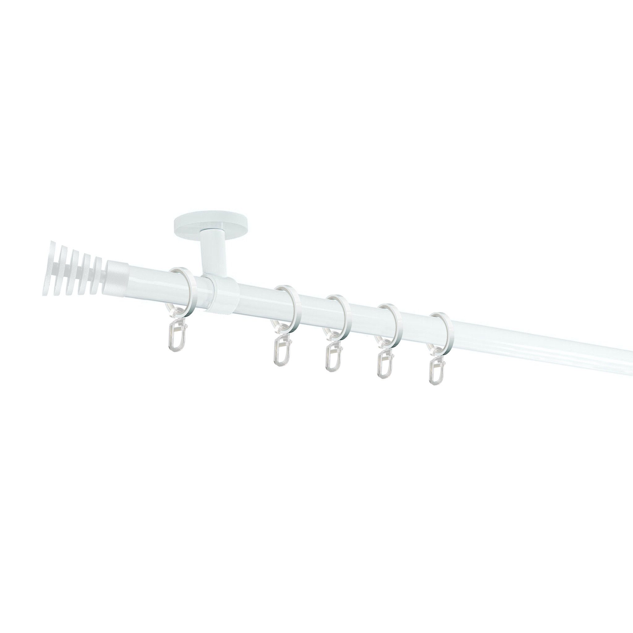 SN DECO GROUP Gardinenstange Gap, Ø 19 mm, 1-läufig, fixmaß, Verschraubt, Stahl, Komplettset mit Ringen