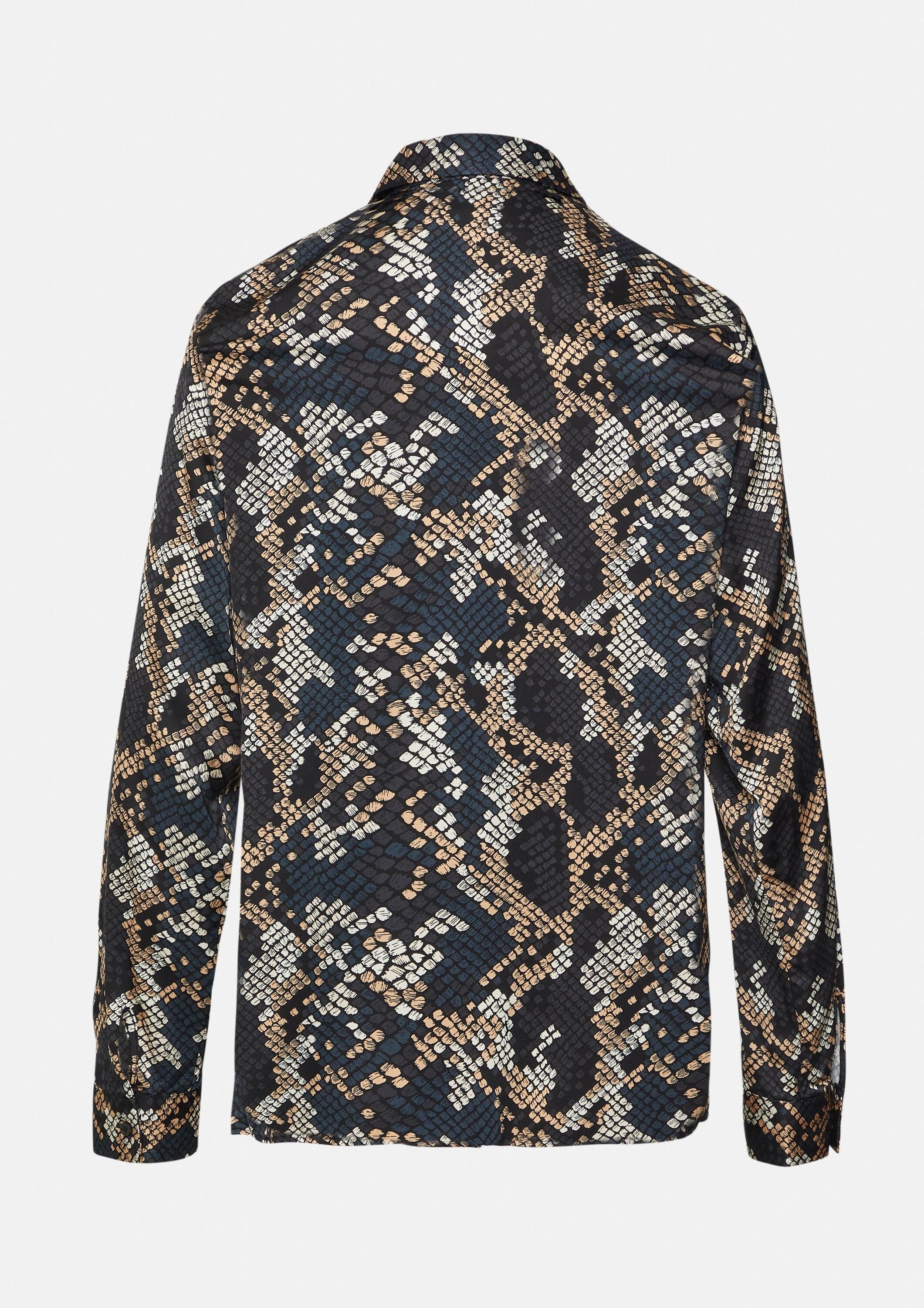 comma Langarmbluse Bluse Hemdbluse aus Viskosesatin günstig online kaufen