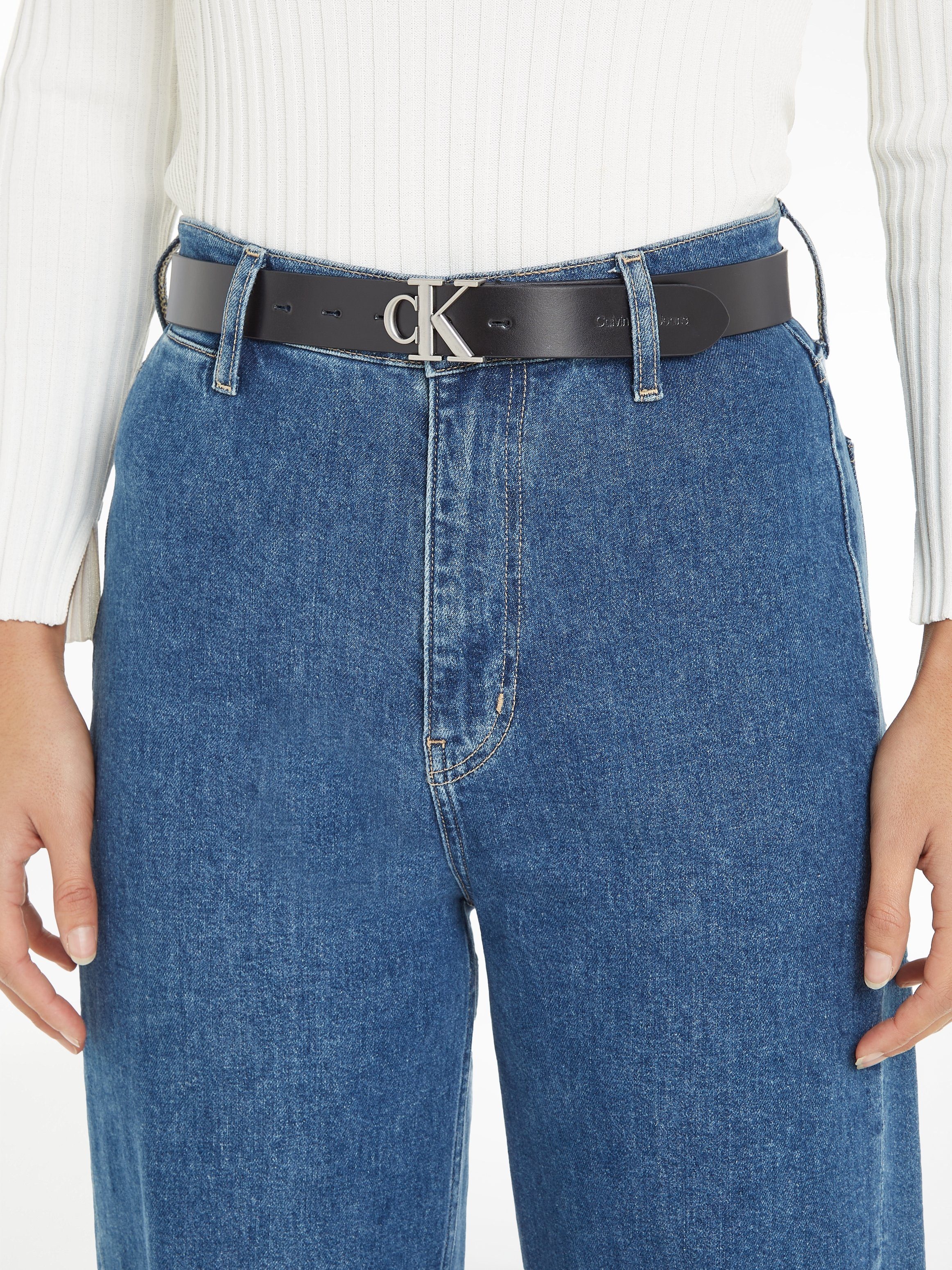 Calvin Klein Jeans Ledergürtel ROUND 30MM LTHR MONO BELT