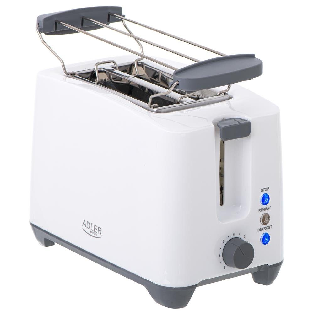 Scheiben-Toaster, 3216, Toaster Adler 2 Abnehmbarer Brötchenaufsatz W, 750 Brötchenaufsatz, 1000 W, AD