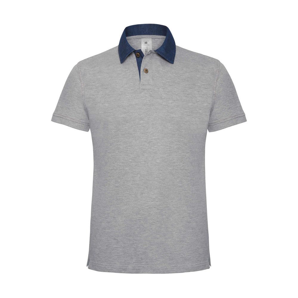 B&C Poloshirt Baumwolle Herren Modern Slim Fit Polohemd S