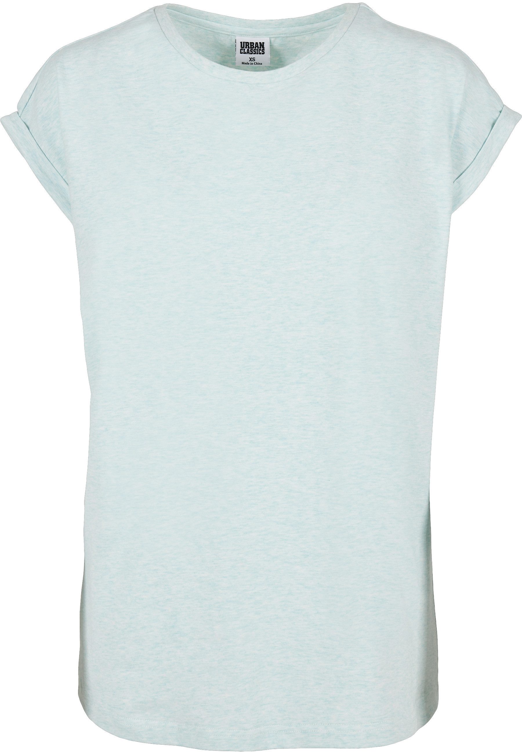 Kurzarmshirt Urban Classics Damen Ladies Color Melange Extended Shoulder Tee