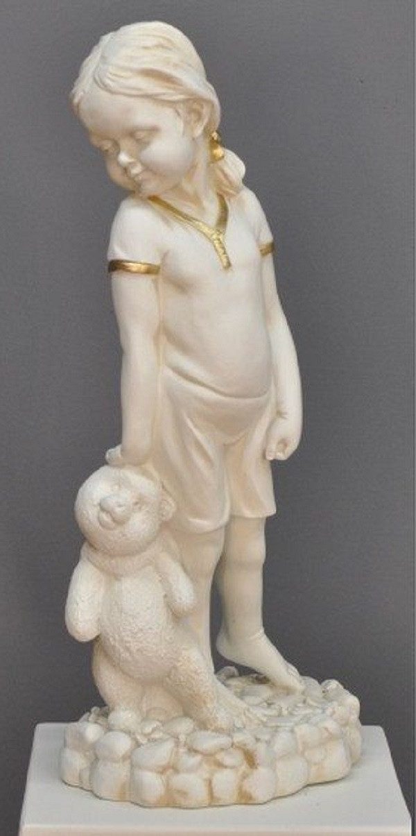 JVmoebel Skulptur Design Figur aus Polyresin in Goldoptik, Made in Europa