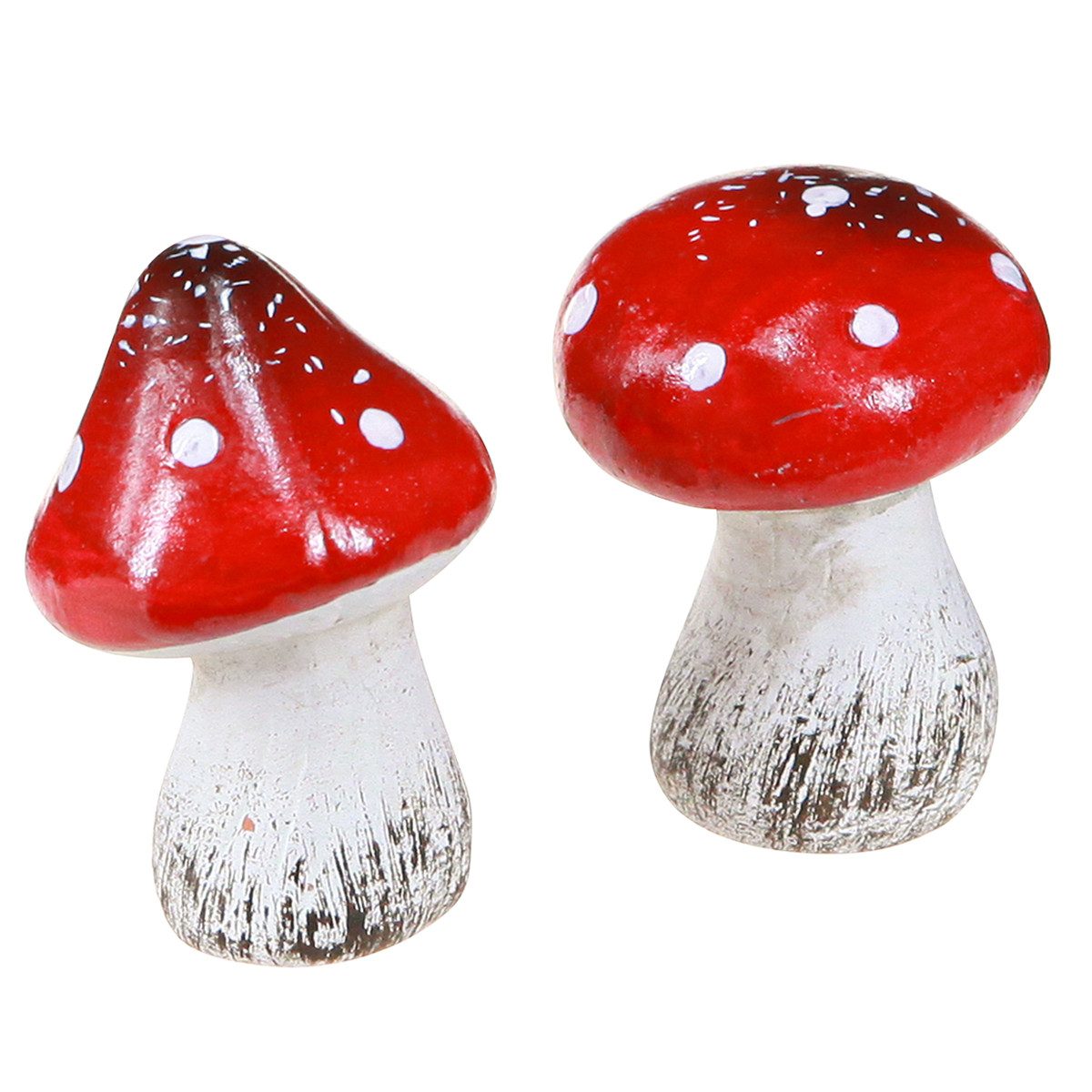 Streudeko Deko Pilze Fliegenpilze Keramik Rot Weiß Tischdeko Blumenkästen 6er