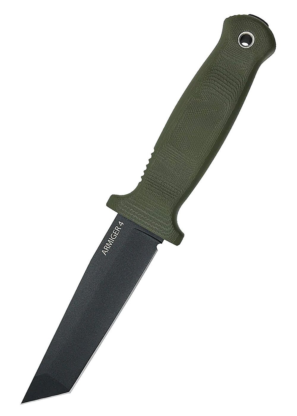 Demko Knives Universalmesser Demko Arminger 4 grün feststehendes Messer mit Tanto-Klinge, (1 St), Scheide inklusive