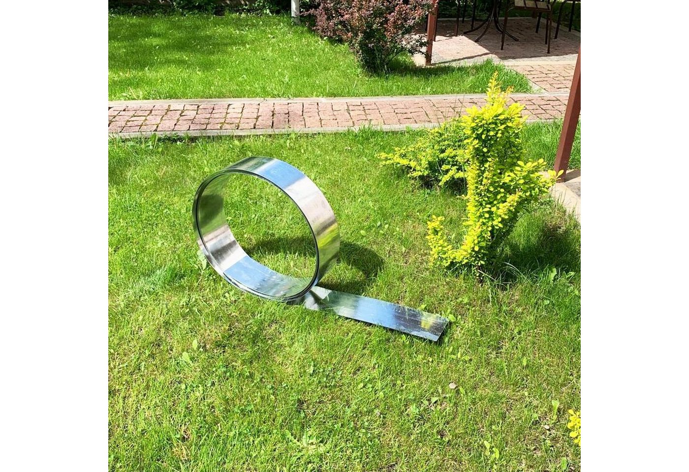 Thumbnail - Green-split Rasenkante Rasenkantenband Metall Alu/Zink 15 cm x 15 Meter Rasenkanten