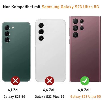 zggzerg Handyhülle Handyhülle für Samsung Galaxy S23 Ultra, 360 Grad Stoßfest Kratzfest
