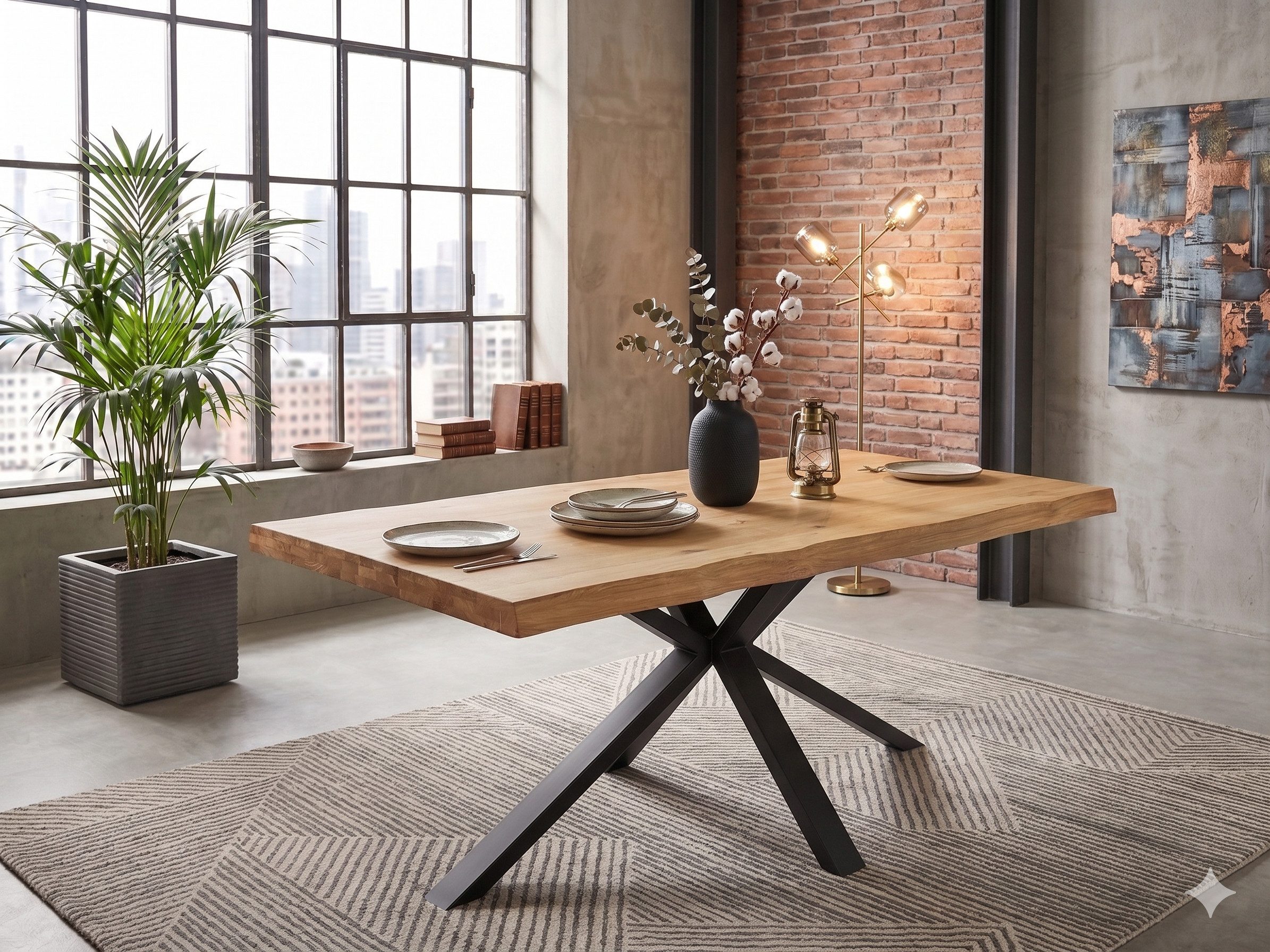 Woodroom Esstisch Rotterdam, Wildeiche massiv geölt