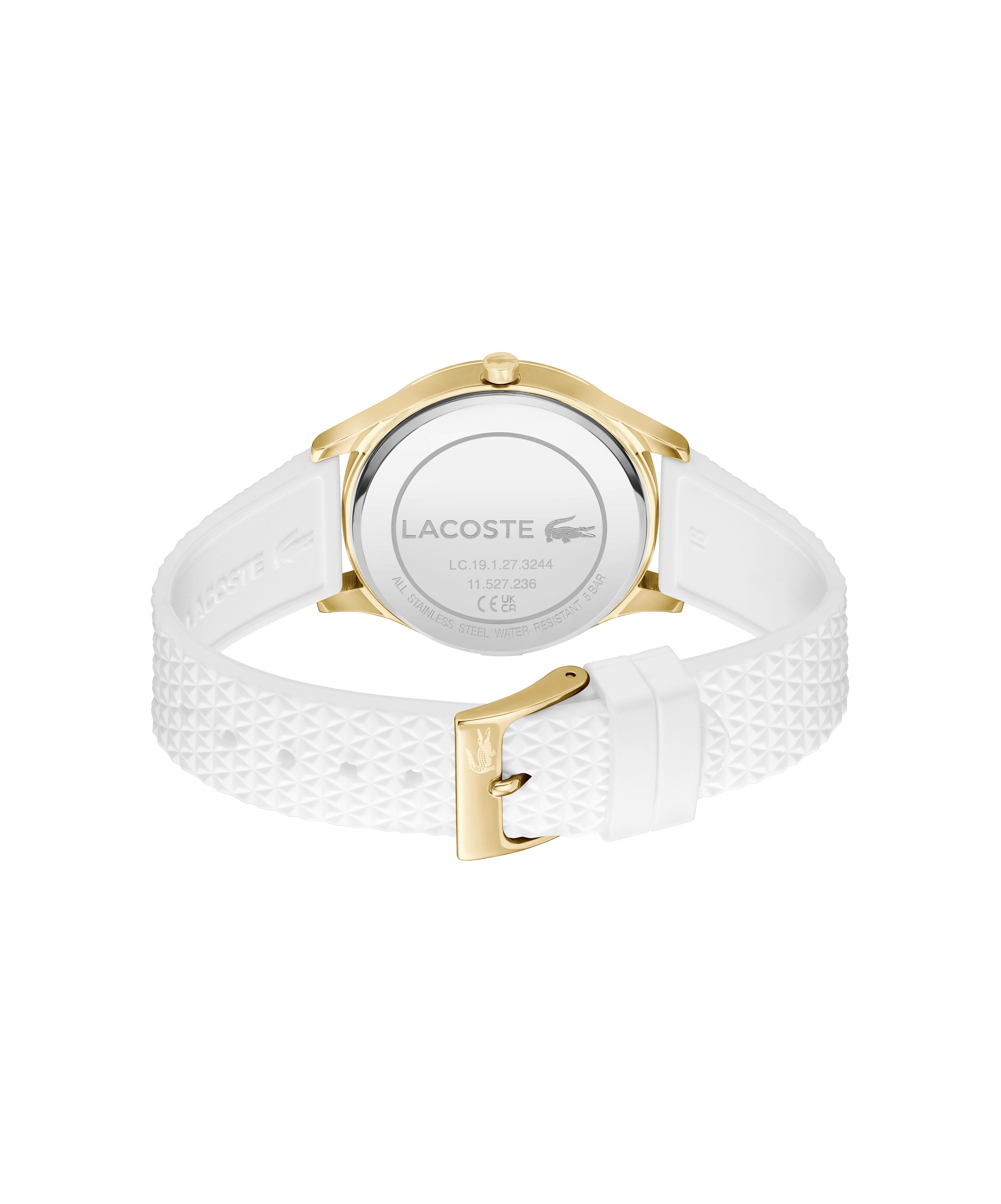 Lacoste Quarzuhr CROCODELLE 2001490, Armbanduhr, Damenuhr, Silikonarmband, analog